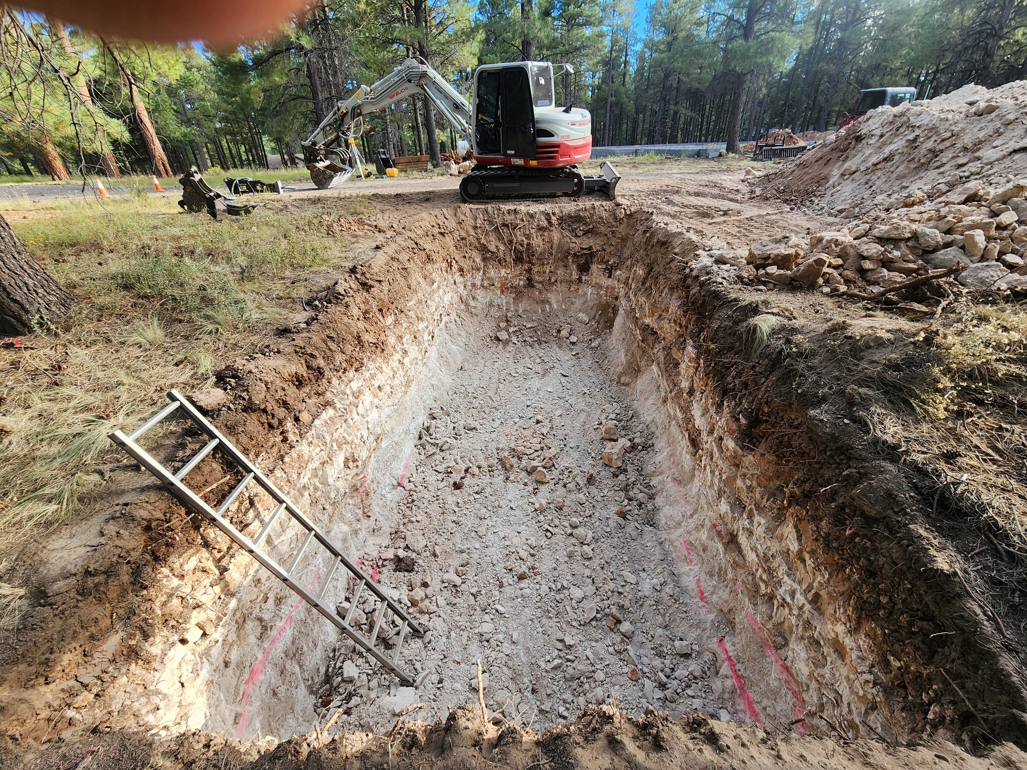 Perc testing excavation